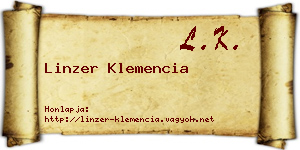 Linzer Klemencia névjegykártya